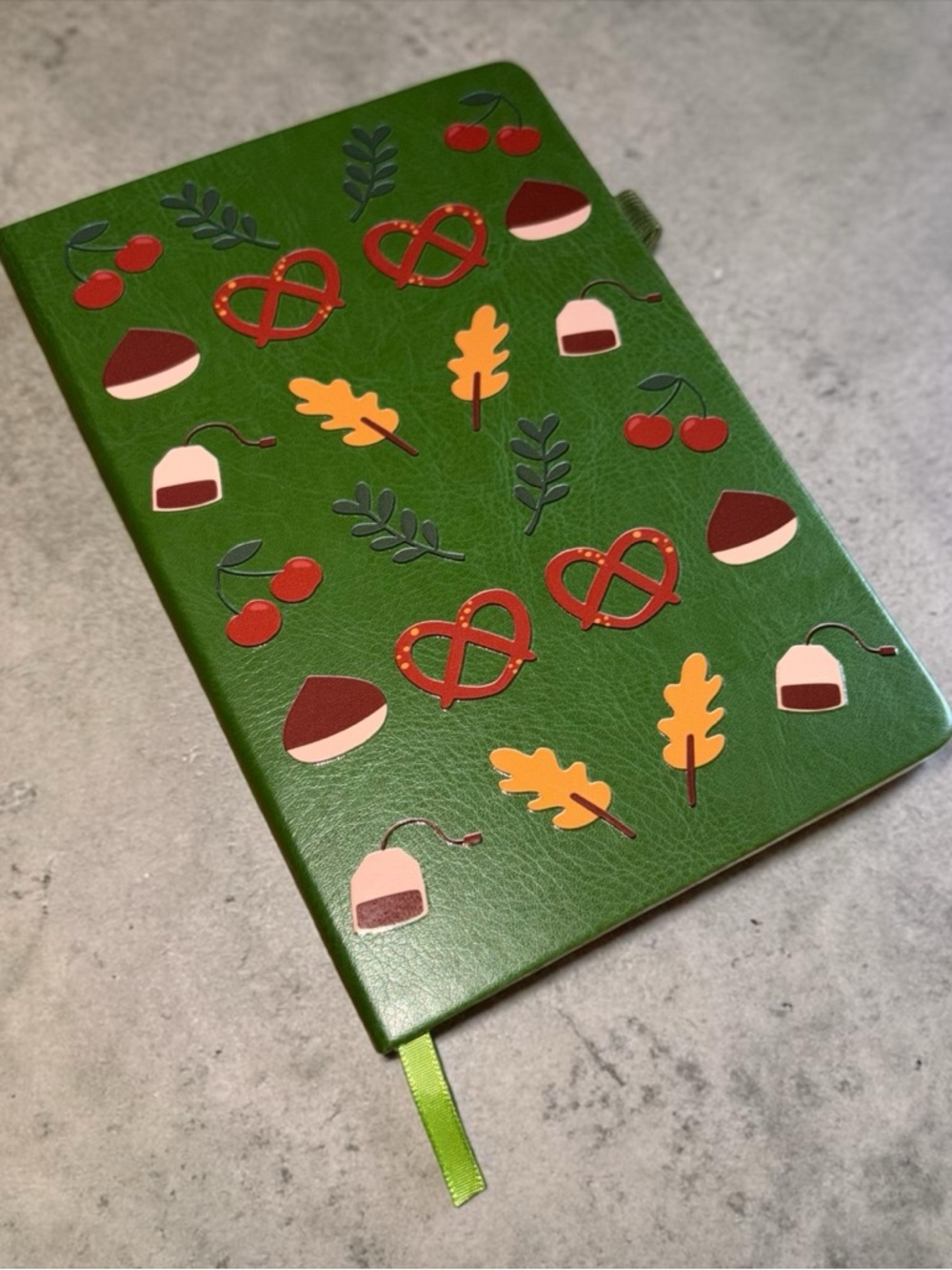 Green Autumn Themed Notebook